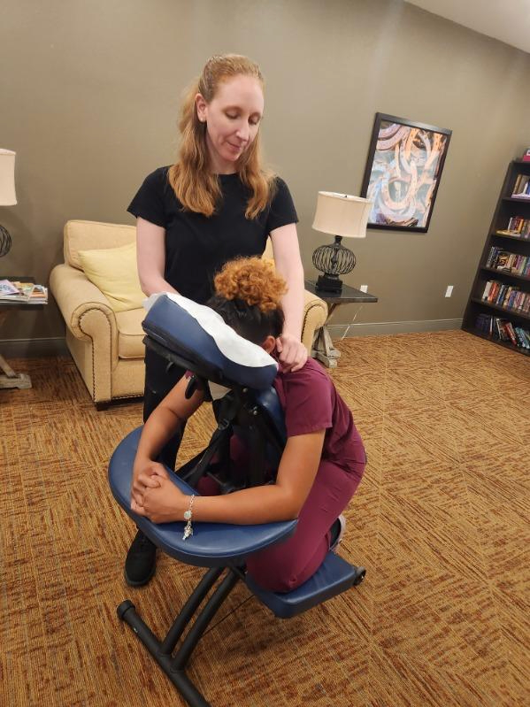 Chair Massage at a Healthcare Facility